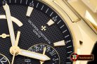 VACH. CONSTANTINE Overseas Dual Time Power Reserve YG/YG Blk TWA A1222