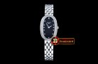 Longines Elegance Ladies Diams SS/SS Black TWF Swiss Qtz