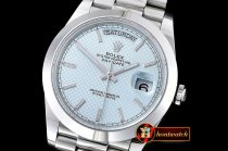 Replica Rolex DayDate 40mm SS/SS Blue Stick Smooth BP A2836 Mod3