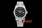 Rolex Daydate 36mm Flt SS/SS Black Stick BP Swiss 2836