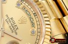 Rolex Daydate 36mm Flt YG/YG Wrap Gold Diam BP Swiss 2836