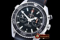 Omega Planet Ocean 45mm Chrono SS/RU Blk/O BP A7750 Mod9300