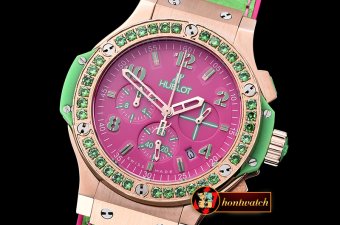 Hublot Big Bang Pop Art 38mm RG/LE Pink/Grn Bez OS20 Qtz