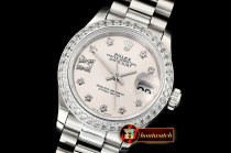 Rolex DateJust Ladies 28mm Pres Dm SS/SS Grey/St D BP A2671