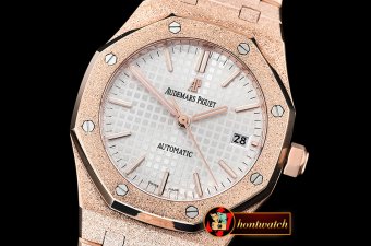 Audemars Piguet AP Royal Oak 37mm Frosted RG/RG White JHF MY9015