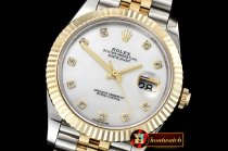 Rolex Datejust II 41mm Jub Flt Wrap YG/SS White MOP Diam BP A2836