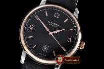 Mont Blanc Heritage Chronometrie SS/RG/LE Black MY9015 Mod