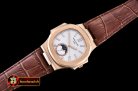 Best Quailty Patak Philippe Nautilus MoonPhase RG/LE White MY901