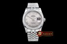 Rolex Datejust DJ 36mm Jub Flt SS/SS Light Grey Rmn BP A3135 Mod