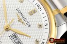 LON016B -Longines Master Collection DayDate YG/SS LGF Wht A2836