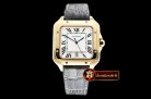 Cartier Santos De Cartier 2018 Mens YG/LE Wht Swiss Qtz