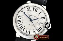Cartier Balon Bleu Mens 42mm SS/LE White JF MY9015 Mod
