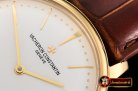 VACH. CONSTANTINE Patrimony Grand Taille YG/LE White KZF Miyota 9015