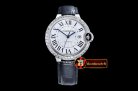 Cartier Balon Bleu Mens Diams Bez SS/LE White Miyota