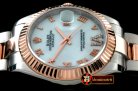 Best Replica Rolex Datejust II SS/RG Oyster Fluted M-White Roman