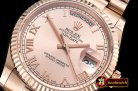Rolex Daydate 36mm Flt RG/RG Rose Gold Roman BP Swiss 2836
