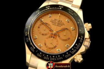 Replica Rolex Daytona 116528 YG/YG Gold Diam A-7750 Sec@6