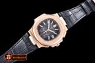 Replica Patek Philippe 5980 Nautilis Chrono 18K Wrapped RG/LE Bl