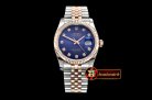 Rolex DateJust Jub Flt RG/SS Dark Blue Diam BP A3135 Mod