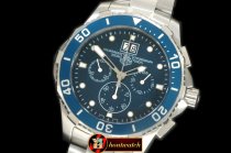 TAG0282C - Aquaracer Big Date Chrono SS/SS Blue Jap OS Qtz