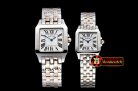 Cartier Santos Demoiselle Ladies RG/SS White Swiss Quartz