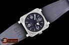 Bell & Ross BR03-92 42mm SS/RU Black/White V2 Miyota 9015