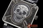 Bell & Ross BR01 2016 Burning Skull Ltd Ed Vin SS/LE Black Asia