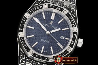 Audemars Piguet Royal Oak Ref.15400 Custom SS/SS Blue Jap 821A M