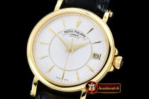 PP0204B - 5153 Calatrava YG/LE White Asia 2824 Mod