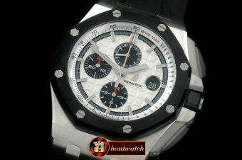 AP0286 - 2011 Royal Oak Chronograph SS/LE White A-7750 Sec@12