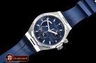 Vach. Constantine Overseas Dual Time Power Reserve SS/RU Blue TWA A1222
