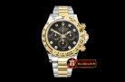 Rolex Daytona 116523 YG/SS Black Diam OMF A7750 Mod