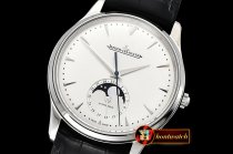 Jaeger Le Coultre Master Ultra Thin Moonphase SS/LE White ZF 1:1 MY9015