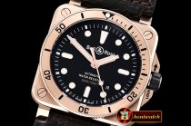 Bell & Ross BR03-92 42mm Diver RG/LE Black/Stk 1:1 Miyota 9015