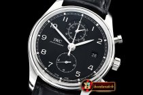 IWC Portugieser Chronograph Classic SS/LE Black YLF A7750