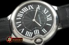CAR0330B - Ballon De Cartier Mid SS/LE Black Roman Miyota