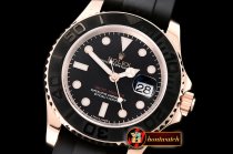 Rolex YachtMaster 116655 40mm RG/RU Black DJF Asia 2836