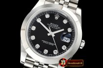 Rolex Datejust DJ2 41mm Jub Smt SS/SS Black Diam Noob A3235