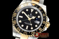 Rolex GMT Master II 116713LN YG/SS Black EWF Asia 2836