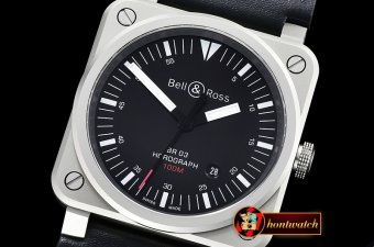 Bell & Ross BR03-92 Horograph Sandblasted SS/LE Black V2 Miyota