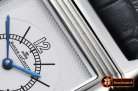 JAEGER LE COULTRE JL Reverso Automatic SS/LE White/Stk/Num Asia