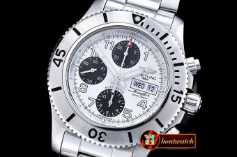 Breitling superocean SteelFish Chrono SS/SS Wht/Blk A7750