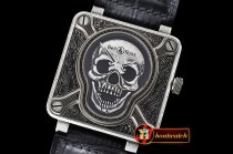Bell & Ross BR01 2016 Burning Skull Ltd Ed Vin SS/LE Black Asia