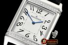 Jaeger Le Coultre JL Reverso Mens Diams SS/LE White/Num MY8215 Mod