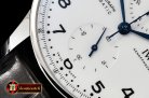 IWC Portuguese Chrono Ed 150 Years SS/LE Wht ZF A7750 Mod