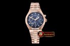 VACH. CONSTANTINE Overseas Dual Time Power Reserve RG/RG Blue TWA A1222