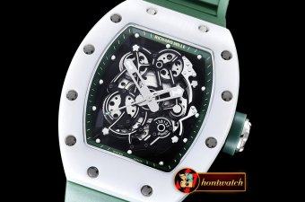 Replica Richard Mille RM055 White Bubba Watson White Cer Green C
