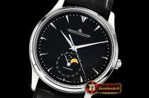 Jaeger Le Coultre Master Ultra Thin Moonphase SS/LE Black ZF 1:1 MY9015