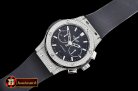 Hublot Fusion Bang 45mm Chrono Diams SS/RU Blk A7750 Secs @3