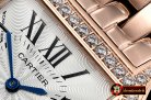 Cartier Santos Demoiselle Ladies Diams RG/RG Wht Swiss Quartz